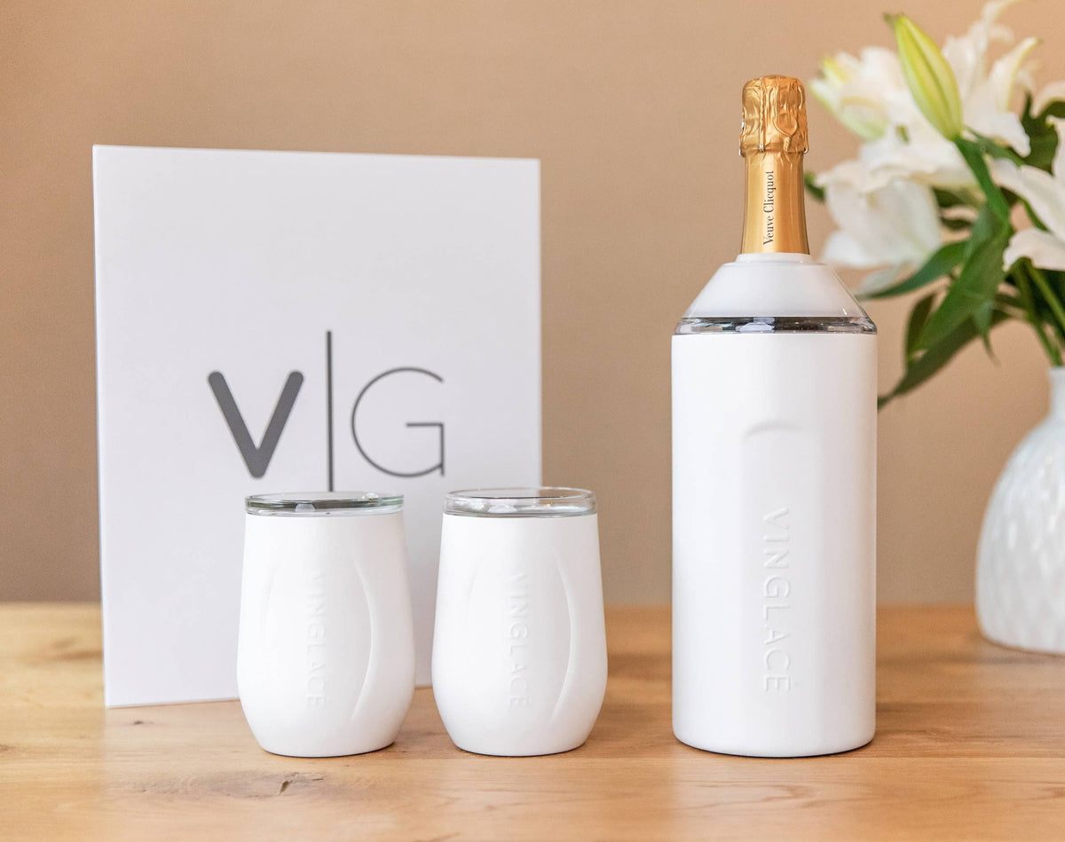 Copper Wine Gift Set with Glass Lined Wine Glass Pair