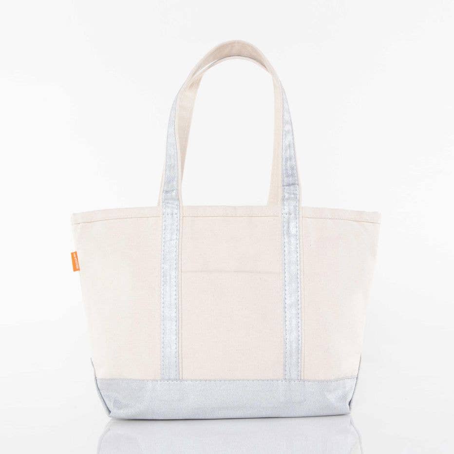 Medium Metallics Classic Tote: Metallic Green