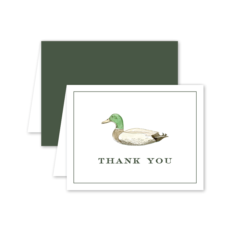 Sportsman Mallard Thank You: Single Card