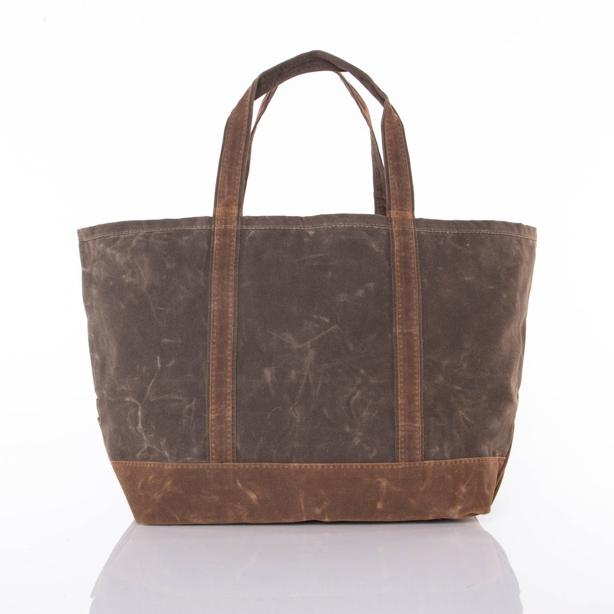 Waxed Large Classic Tote: Olive