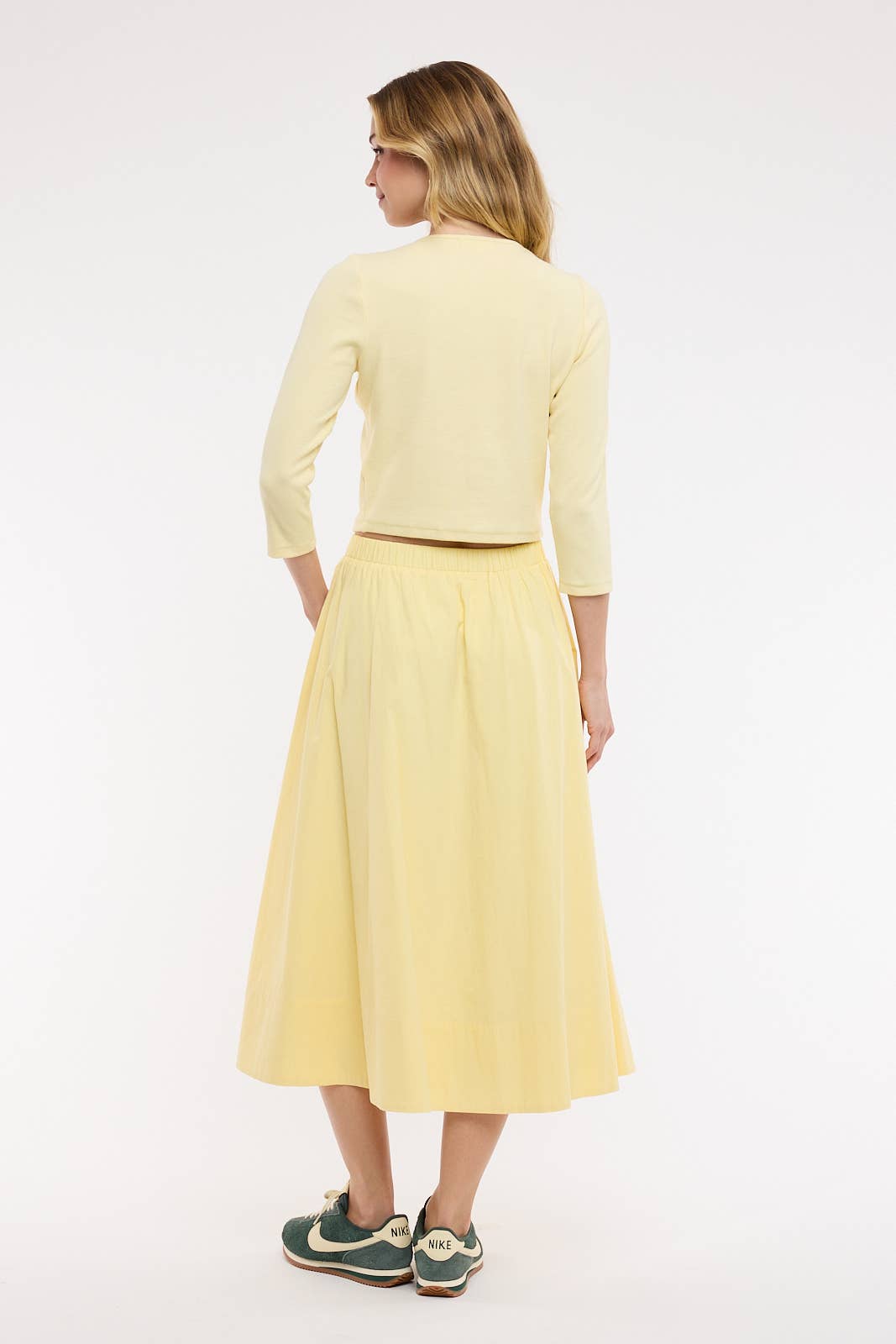 Lemon Cardigan Skirt Set