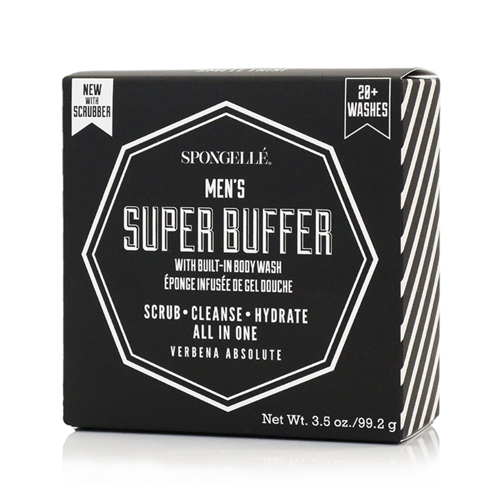 Men's Super Buffer w/ Black Scrubber (Verbena Absolute): 3.5 oz