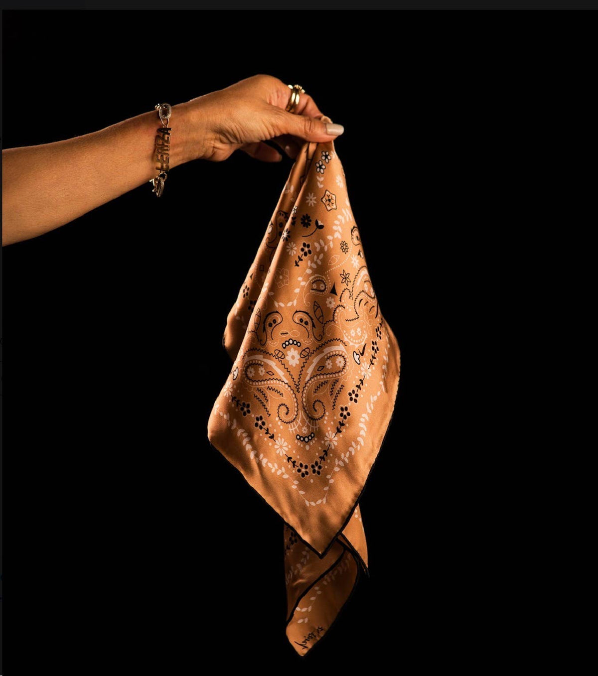 Mulberry Silk Paisley Bandana -Double-Sided Scarf