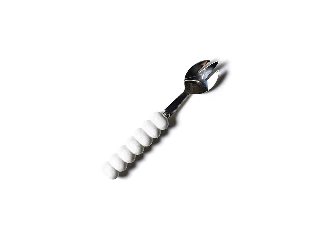 Signature White Knob Serving Fork