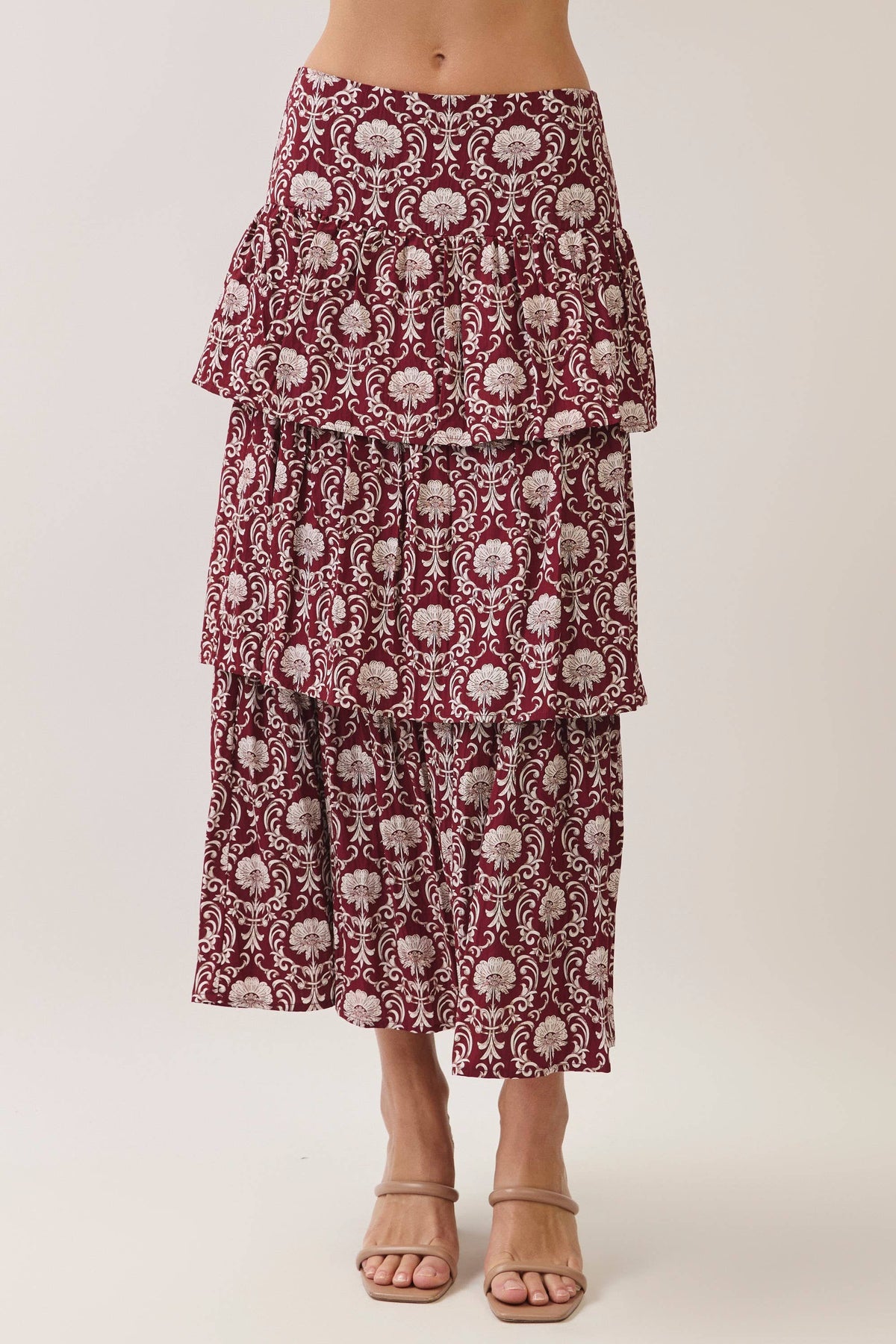 Merlot Ruffle Skirt