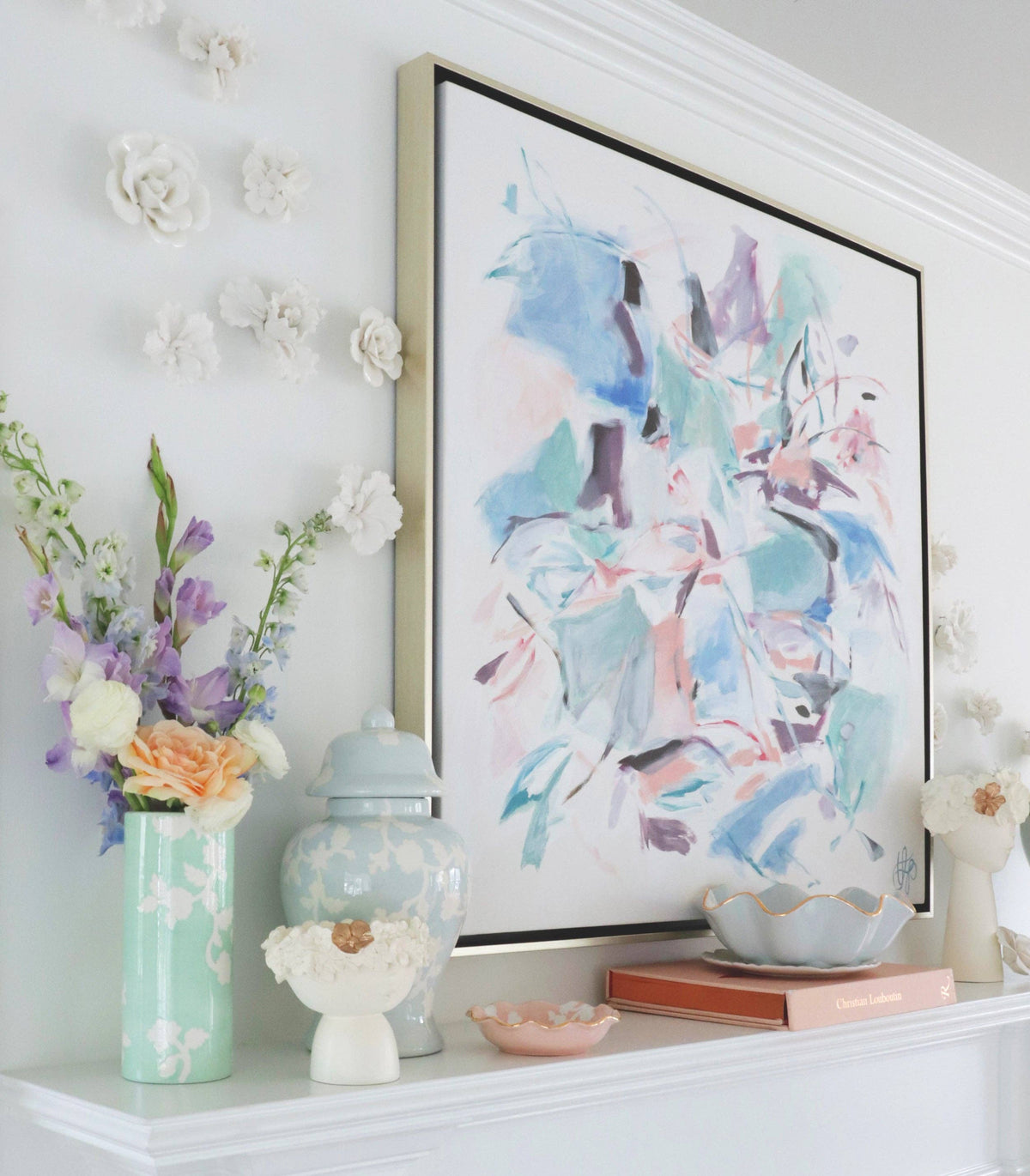 Pink Chinoiserie Dreams Column Vase