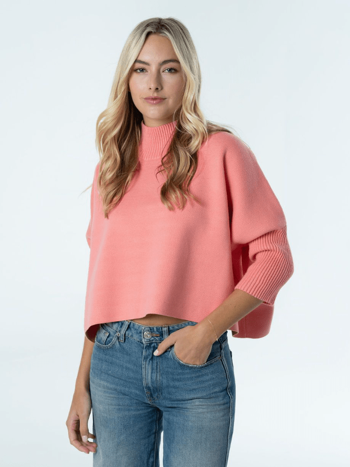 Rose Pink Sophia Oversized One Size Sweater