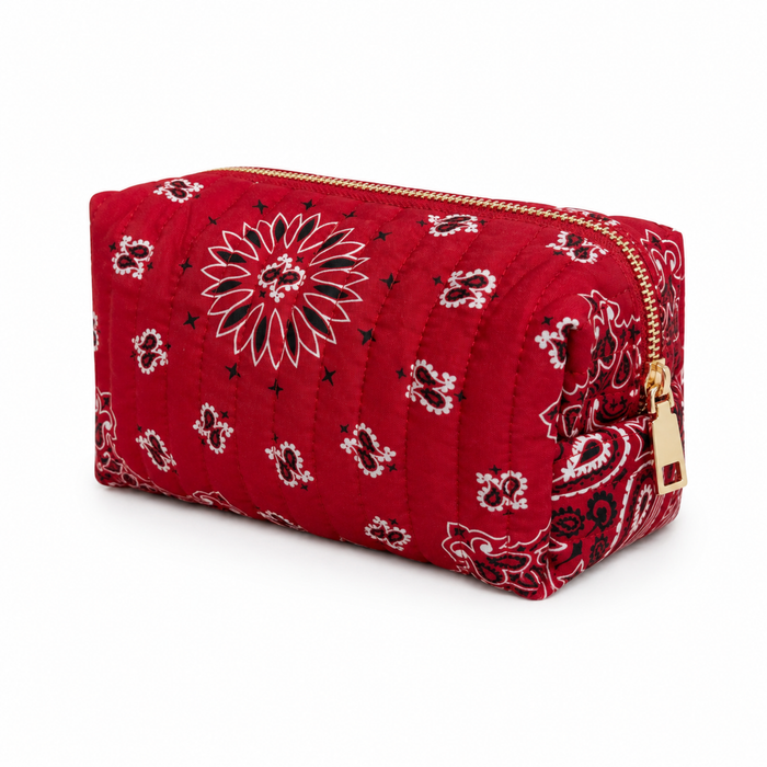 Red Bandana Travel Pouch