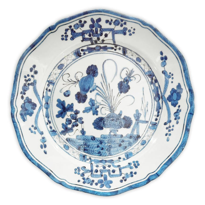 VIDA Faenza 11" Dinner Plate Set of 4 (White and Blue)