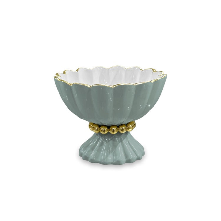 ENCANTO Vienna Mini Pedestal with Spoon (Slate and White)