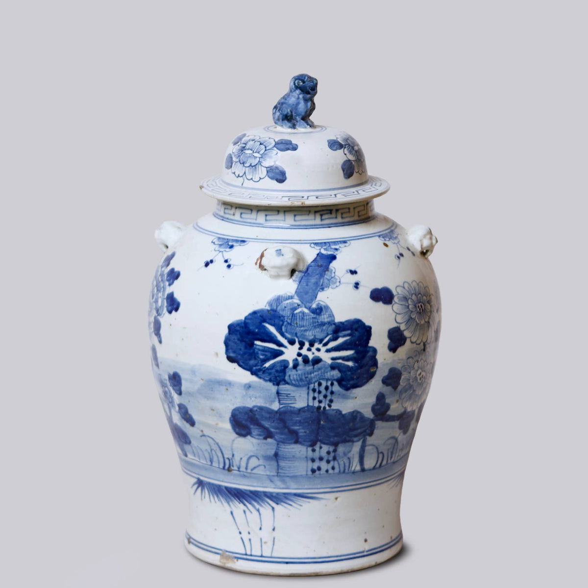Blue and White Porcelain Four Seasons Temple Jar