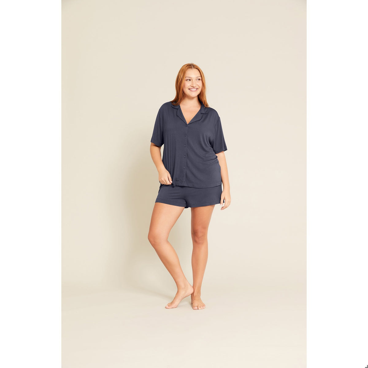 Goodnight Short Sleeve Sleep Shirt Storm  XS