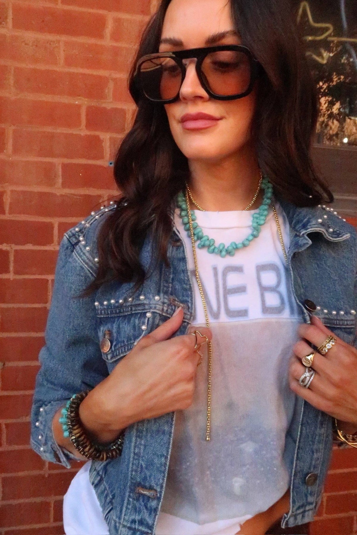 Turquoise Cluster Necklace