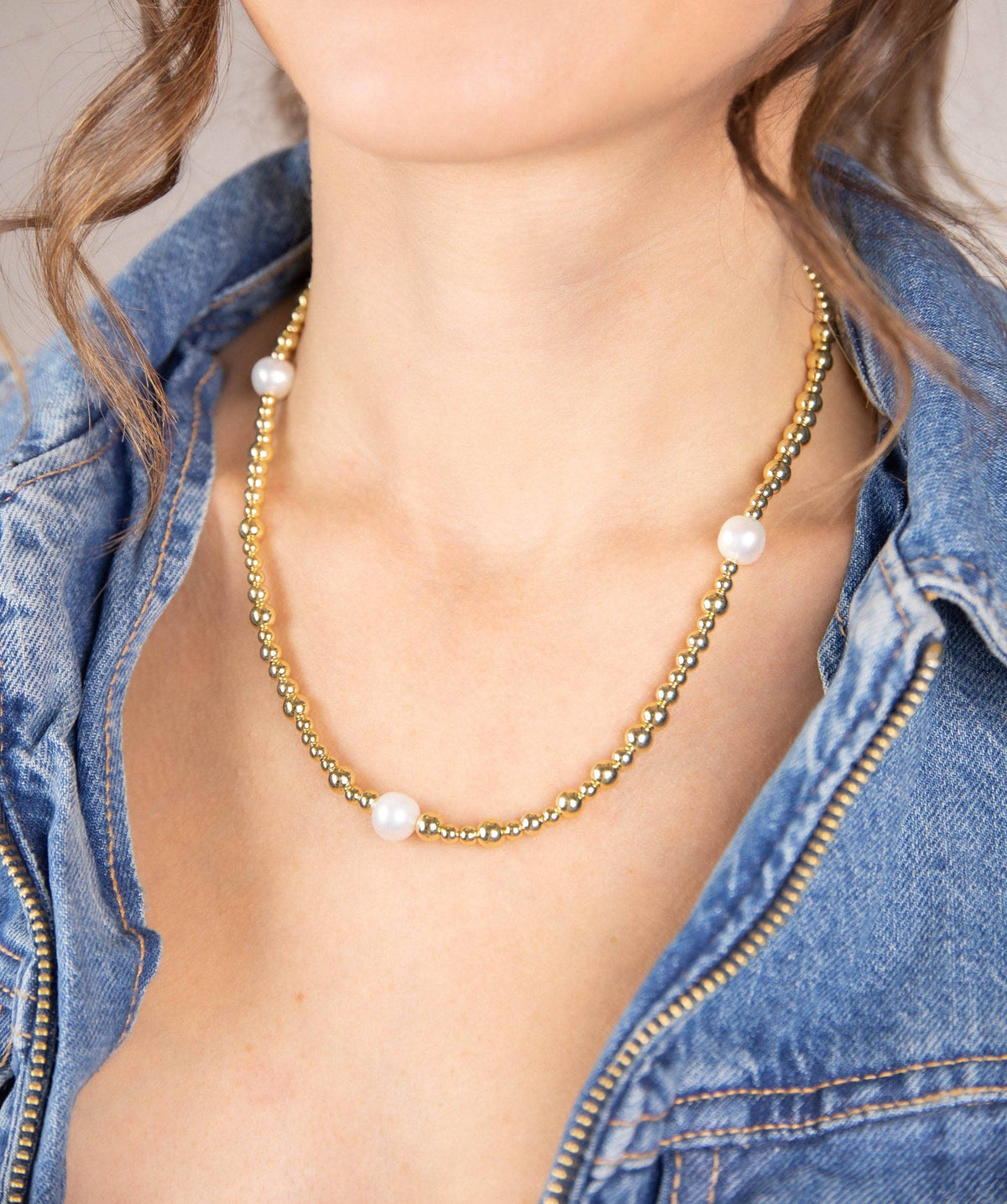 Hopeful Beaded Pearl Necklace