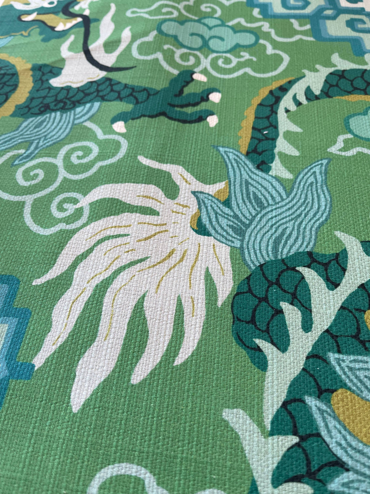 Jade Chinoiserie 20”x20” Down Pillow