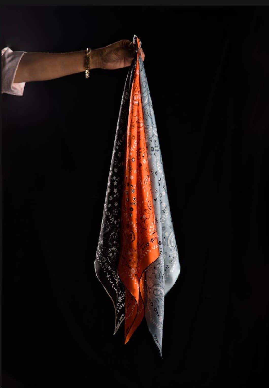 Mulberry Silk Paisley Bandana -Double-Sided Scarf