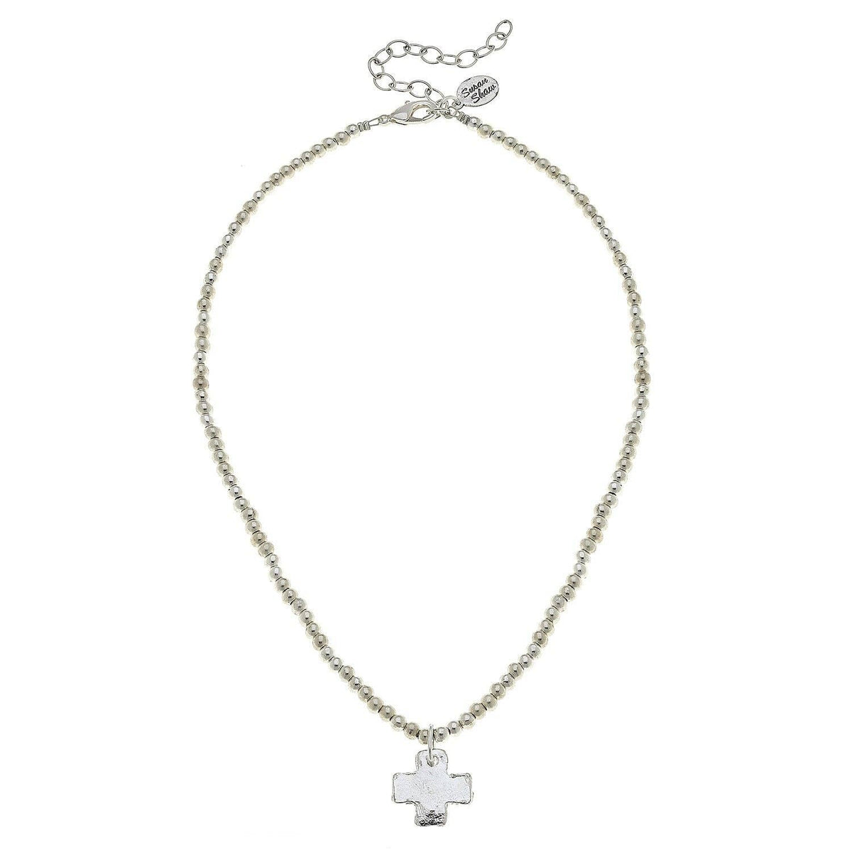 Silver Alys Cross Necklace: Silver