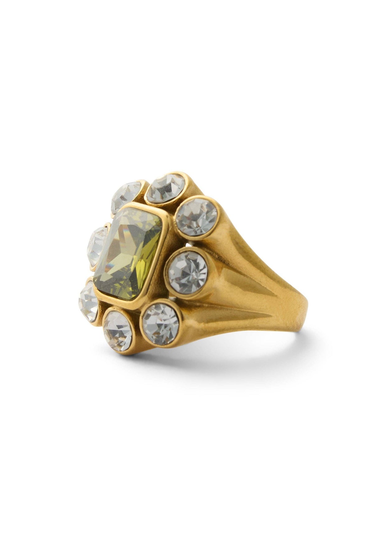 Eleanor Green Pave Statement Ring