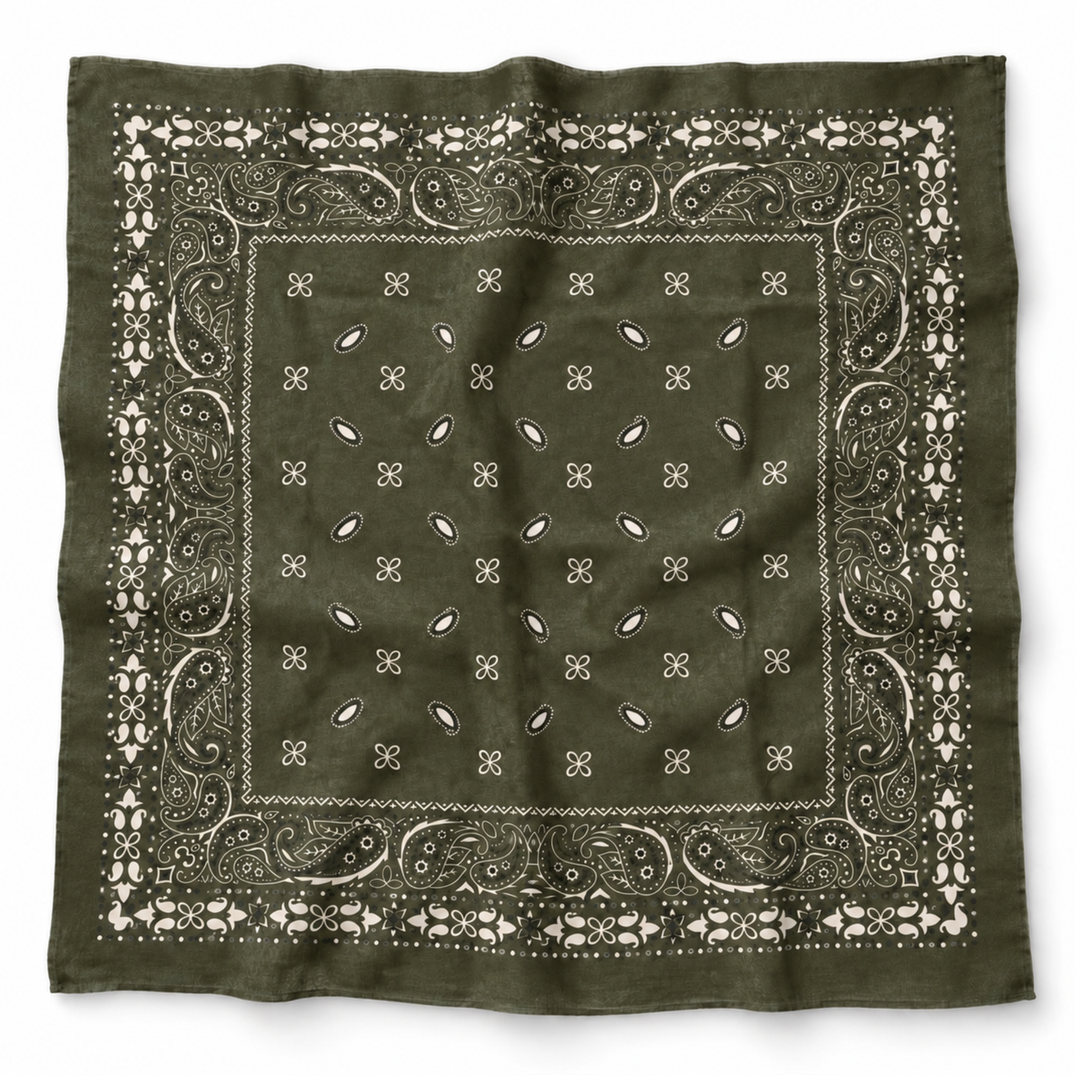 Olive Green Oversized Bandana Scarf