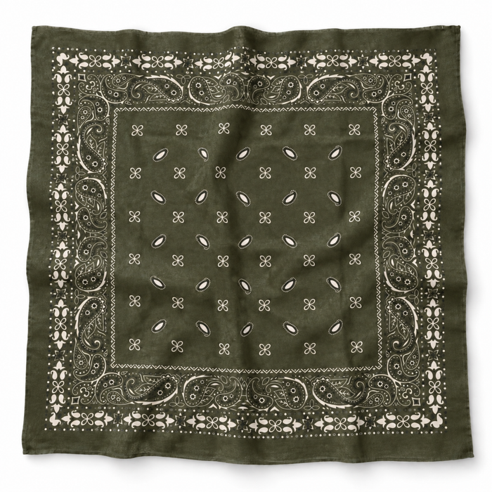 Olive Green Oversized Bandana Scarf
