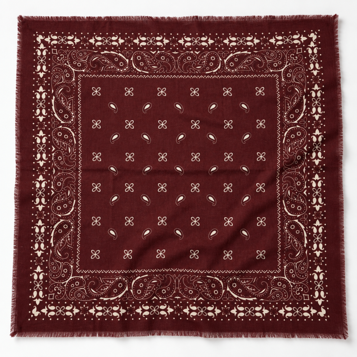 Deep Burgundy Oversized Bandana Scarf