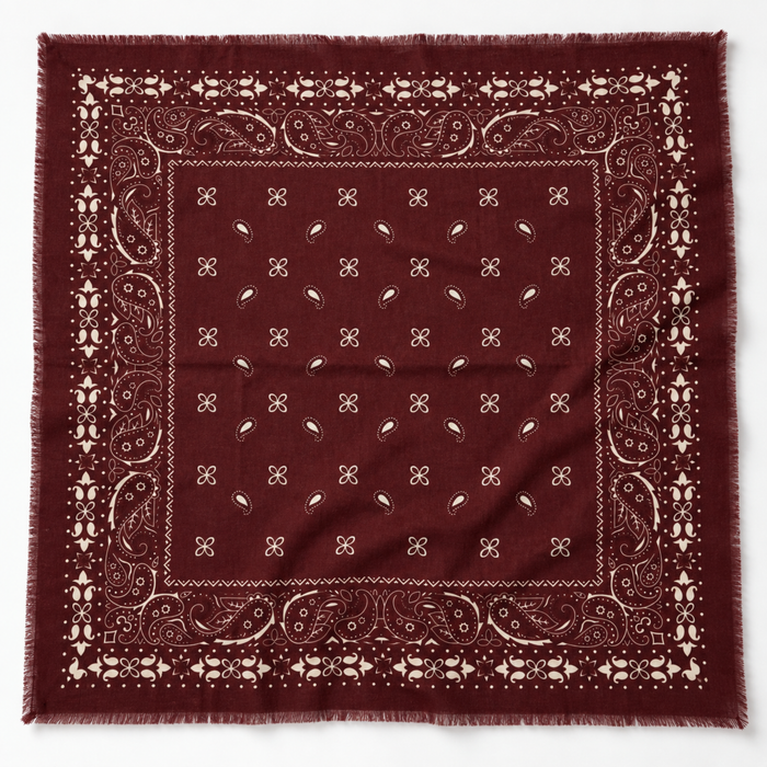 Deep Burgundy Oversized Bandana Scarf