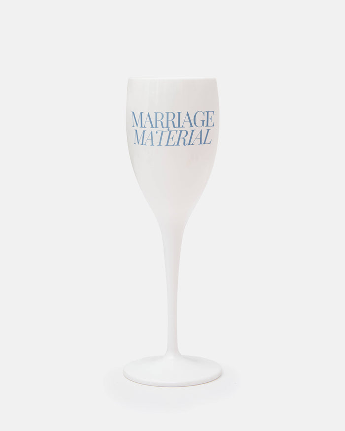 Marriage Material Champagne Flute