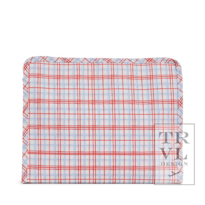 Roadie Large - Classic Plaid Red Zip Pouch