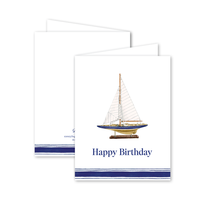 Captain's Corner Sailboat Birthday: Single Card