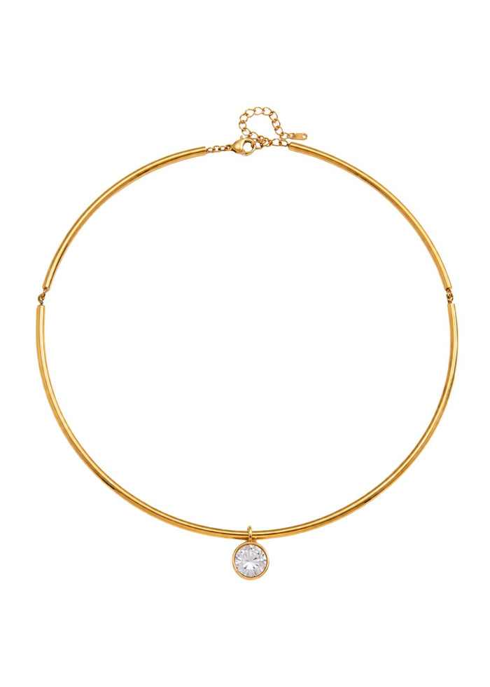Round Keepsake Collar Necklace