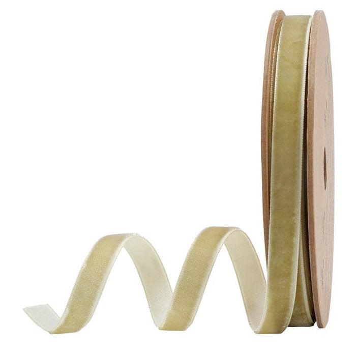 23 Colors | 3/8" Velvet Ribbon | 10 Yard Roll: Bay Leaf