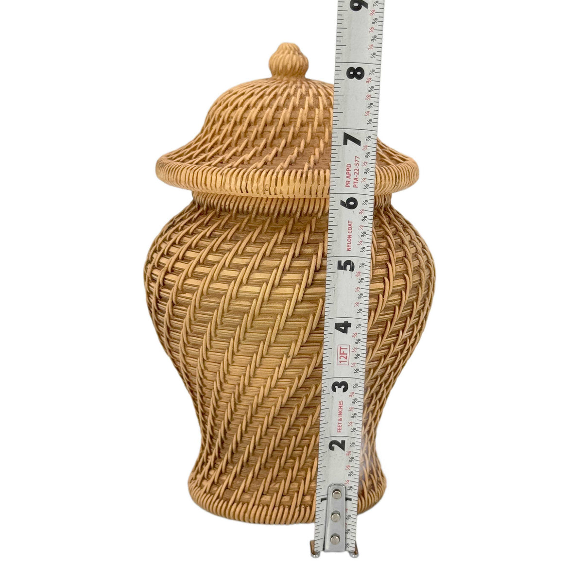 8" Ceramic Wicker Jar