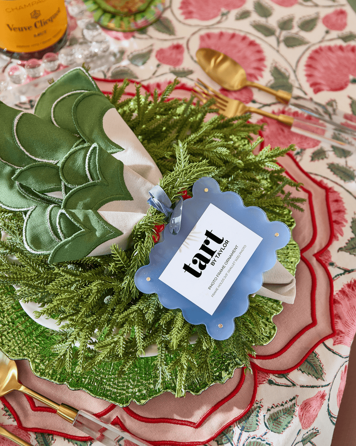 Denim Blue Frame Ornament