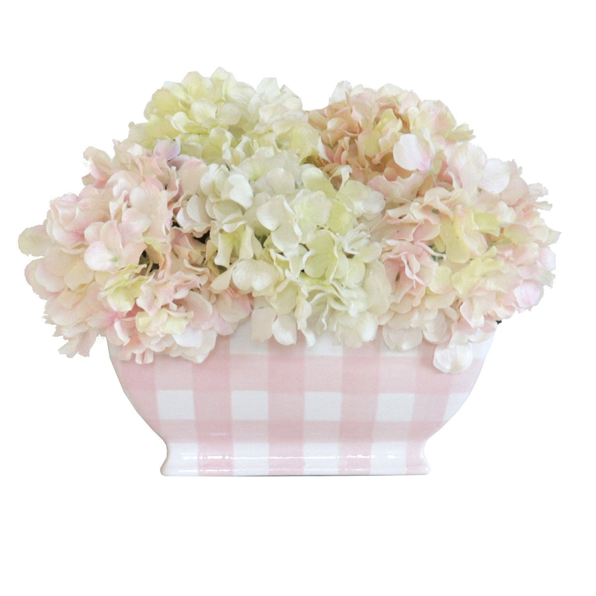 Pink Gingham Planter