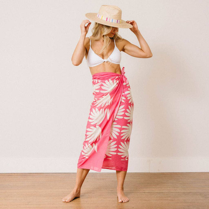Pink Lemonade Tile Sarong: One Size