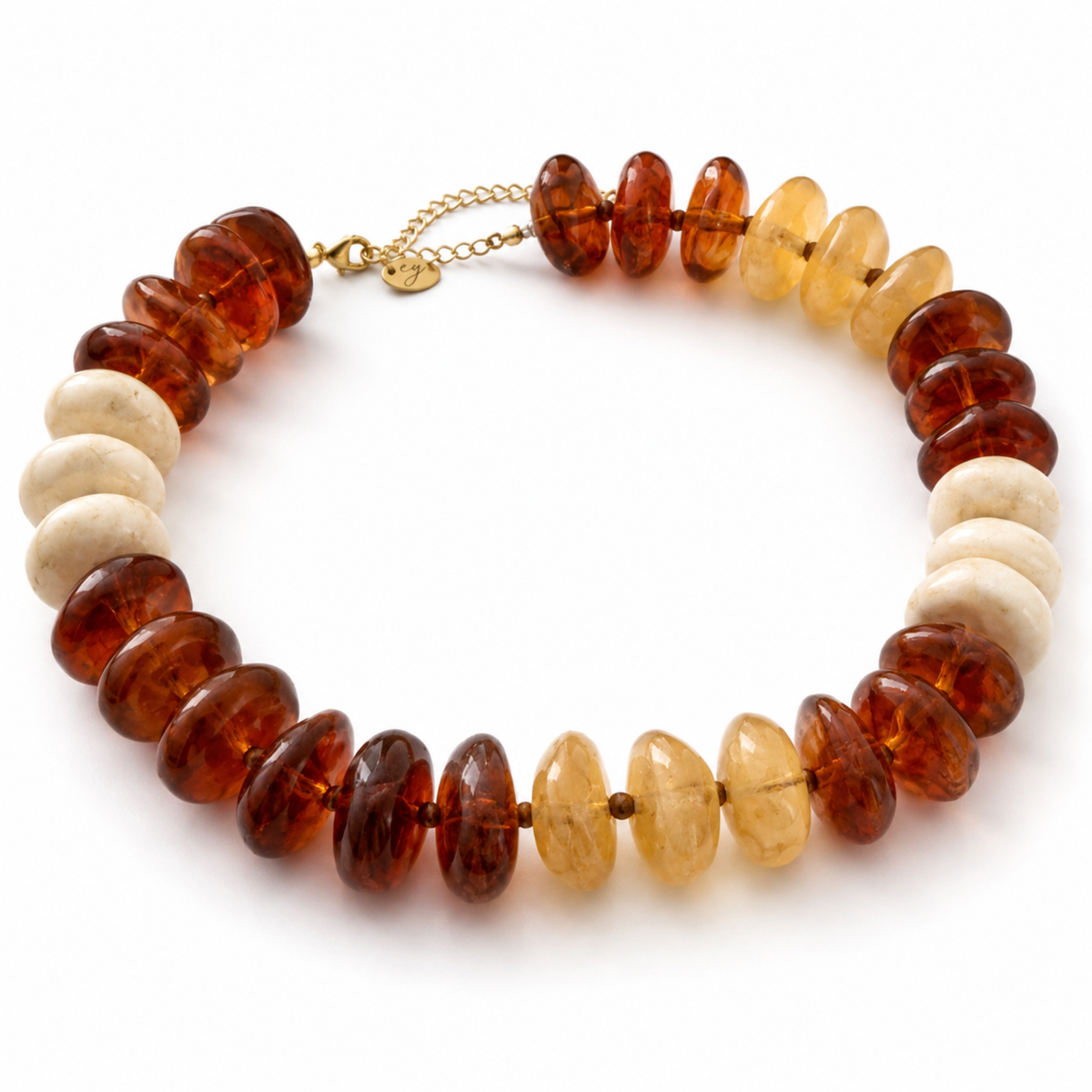 Mocha Mosaic Beaded Necklace