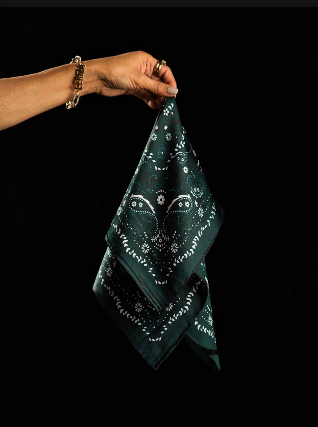 Mulberry Silk Paisley Bandana -Double-Sided Scarf