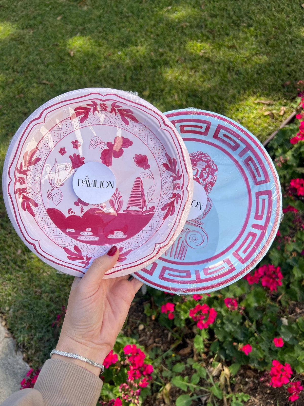 Beachside Pavilion Salad and Dessert Plates 8 per pack: Berry & Ballet