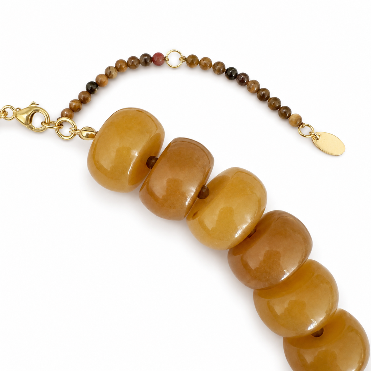Honey Carmel Beaded Necklace