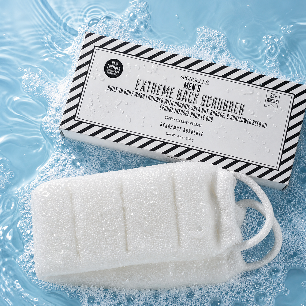 Men's Body Wash Infused Back Scrubber
