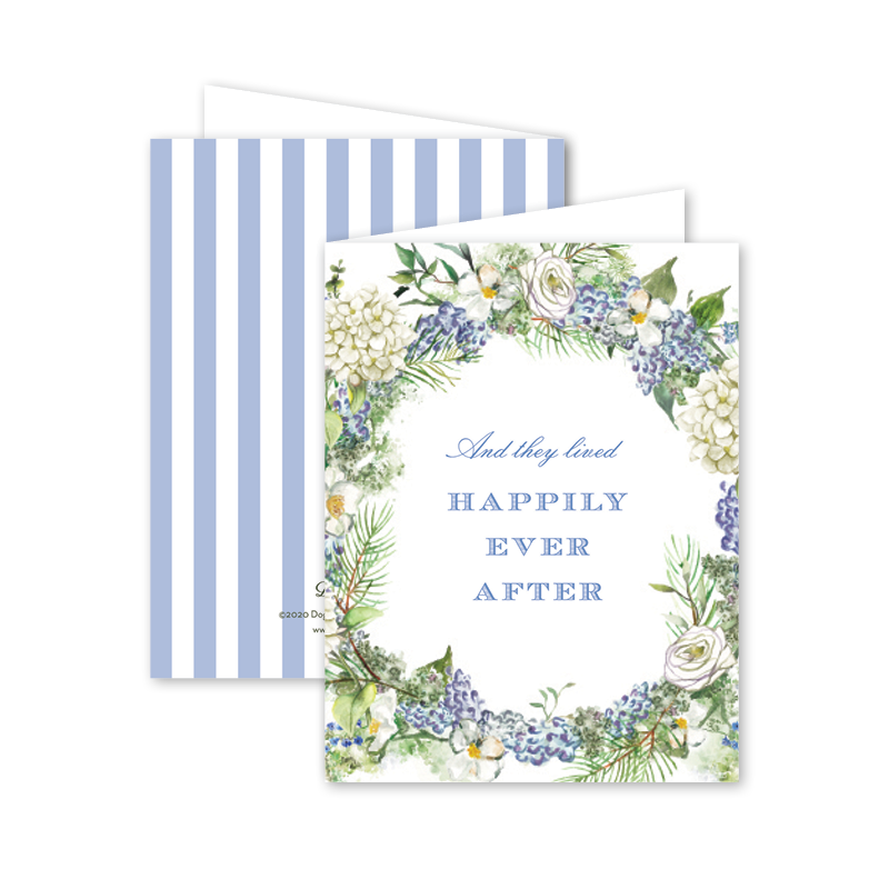 Blue Hydrangea Wedding: Single Card