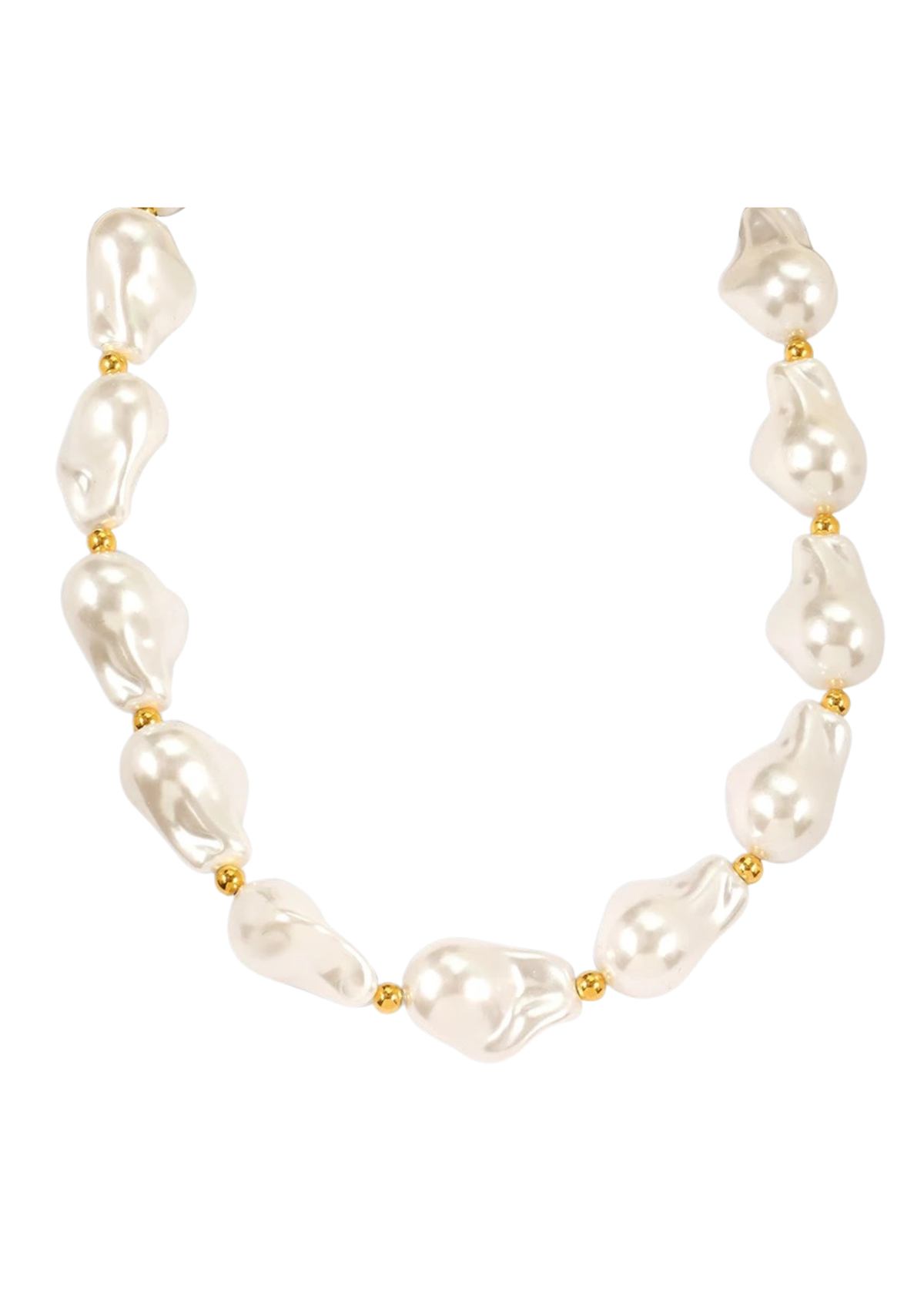Adele Pearl Beaded Necklace Hypoallergenic Water Resistant