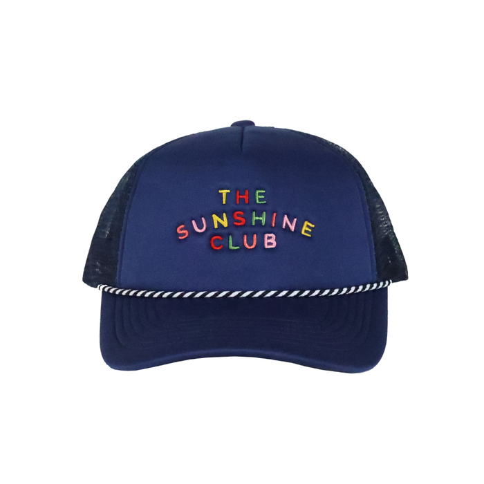 Rainbow Embroidered Sunshine Club Trucker Hat