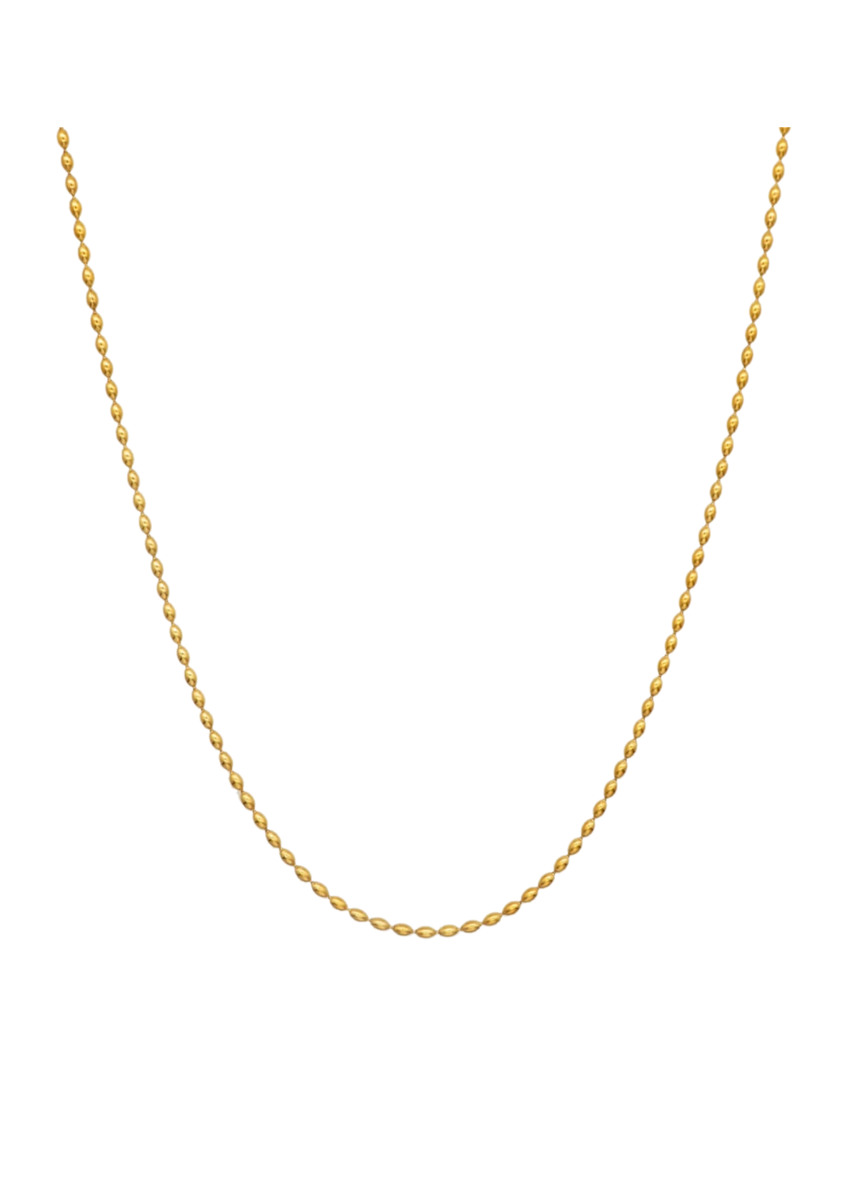 Plain Gold Beaded Necklace