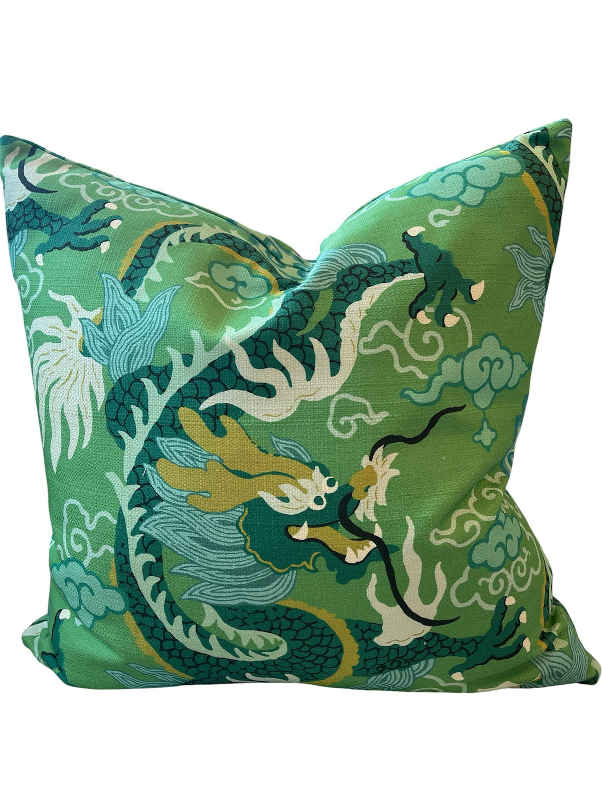 Jade Chinoiserie 20”x20” Down Pillow