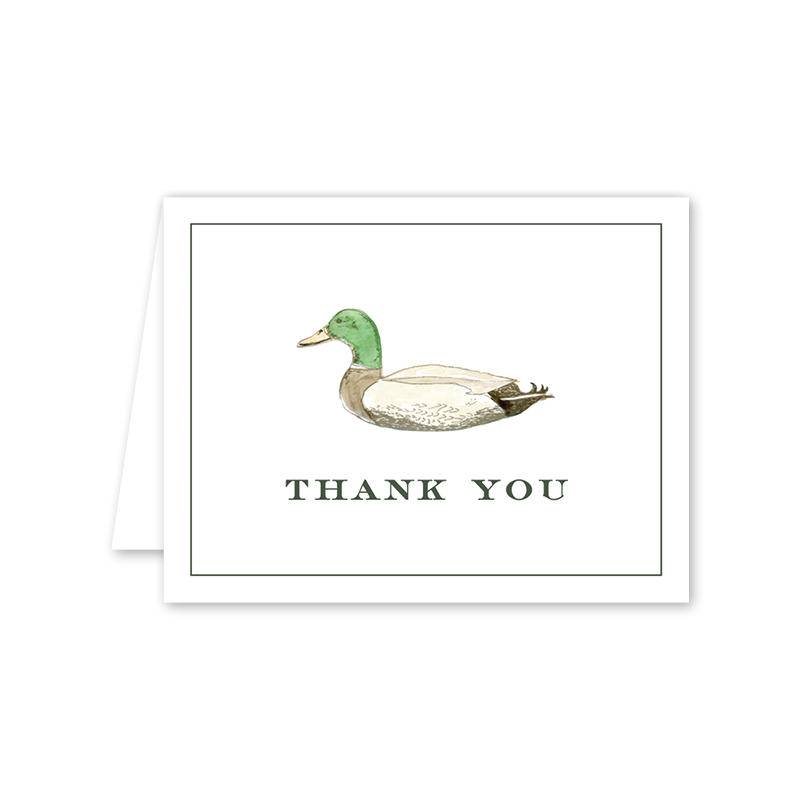 Sportsman Mallard Thank You: Single Card
