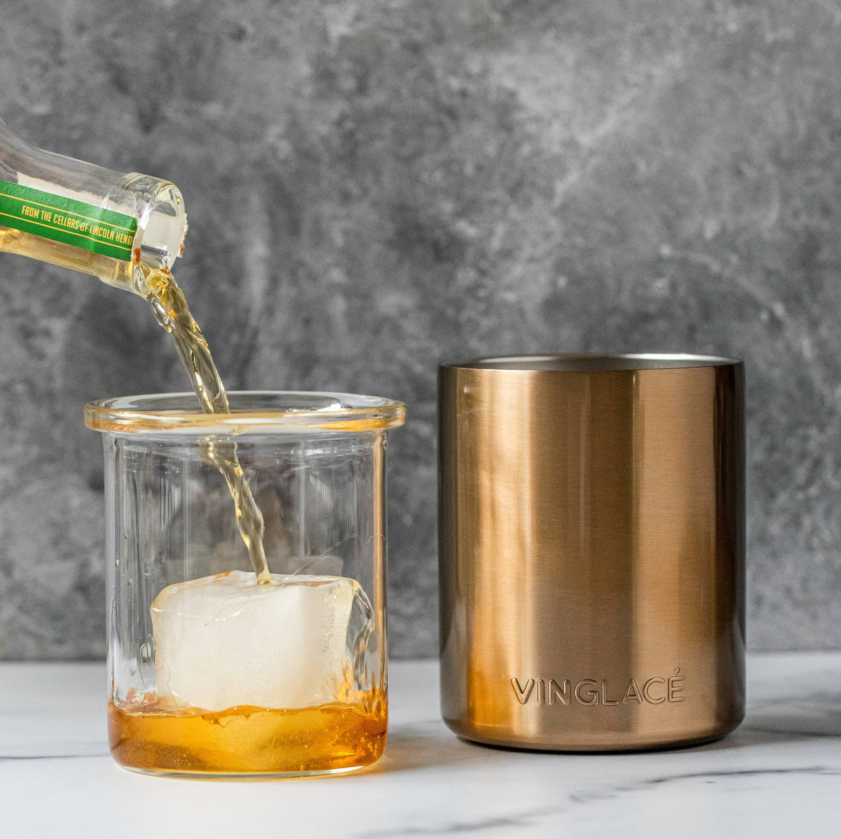 Copper Glass Lined Whiskey Low Ball