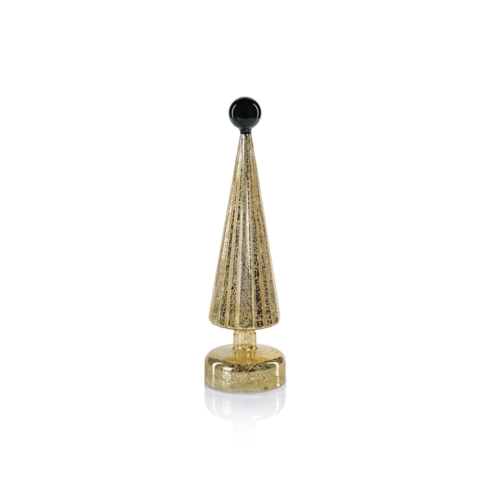12.5" Gold and Green LED Tree