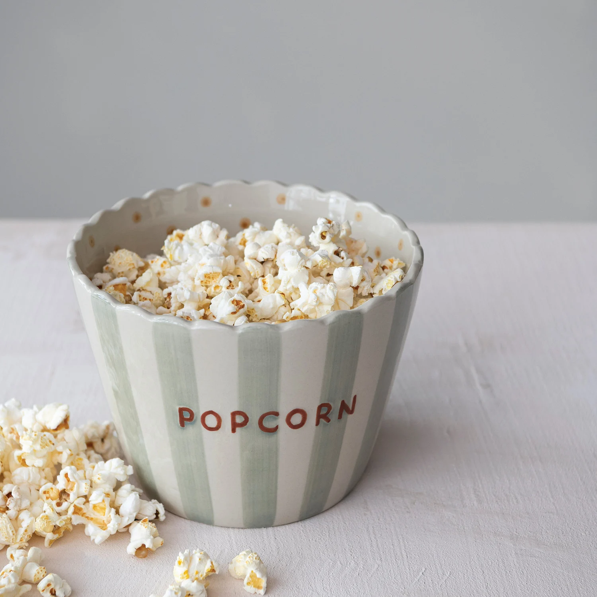 Scalloped Popcorn Bowl