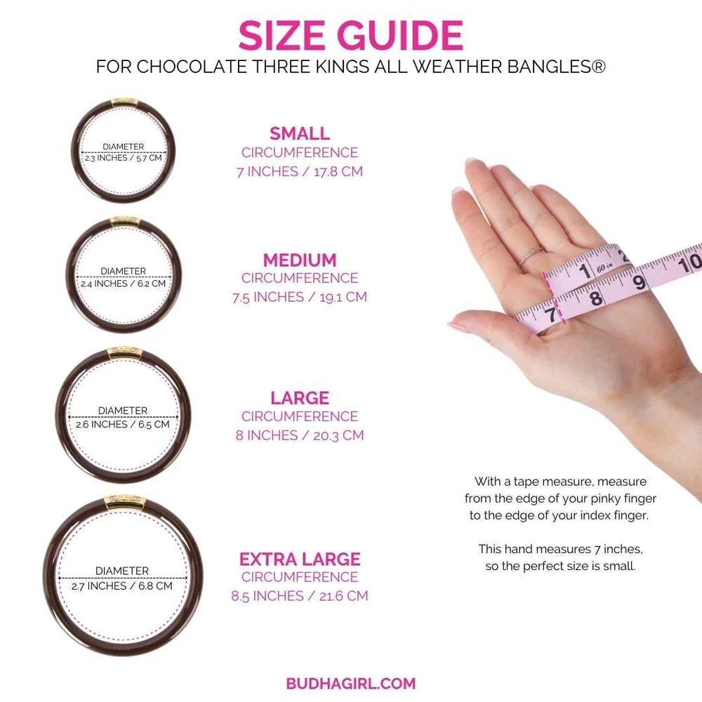 THREE KINGS ALL WEATHER BANGLES® (AWB®) - CHOCOLATE